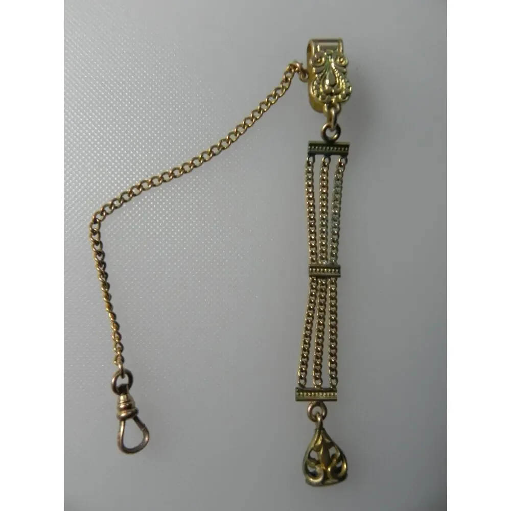 ANTIQUE VICTORIAN D.F.B. CO D.F. BRIGGS GOLD FILLED WATCH FOB CHAIN CHARM